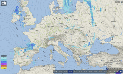 Niederschlags-Radar Europa
